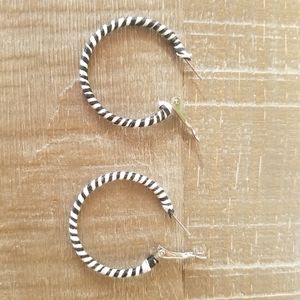 Thread Wrapped Hoop Earrings